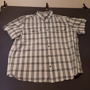 🔥RARE/Carhartt Mens 104175 Original Fit Green Plaid Shirt Size 3XL-TALL